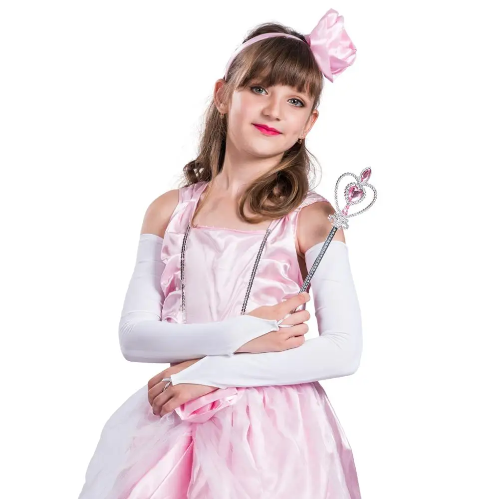 Eraspooky Pink Fairy Tale Princess Dress Cosplay Costumes Girls Stage Gown Kids Christmas Birthday Fancy Headband | Тематическая