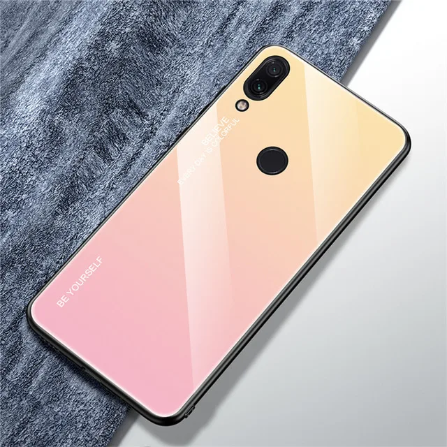 Градиентный чехол из закаленного стекла для Xiao mi Red mi Note 7 5 8 Pro 8T 8A 7A 6A mi 9T A3 Pocophone F1 чехол на красный mi Note 7 8 Pro Чехол - Цвет: 06
