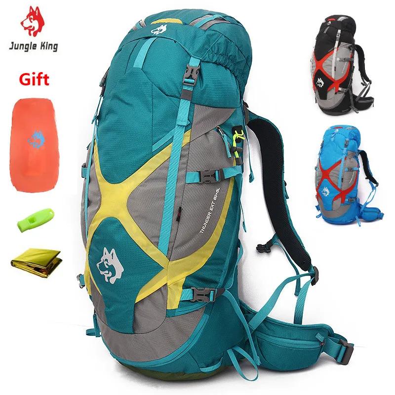 JungleKing CY1037 outdoor professional mountaineering bag waterproof sports large capacity backpack 65L travel adult backpack