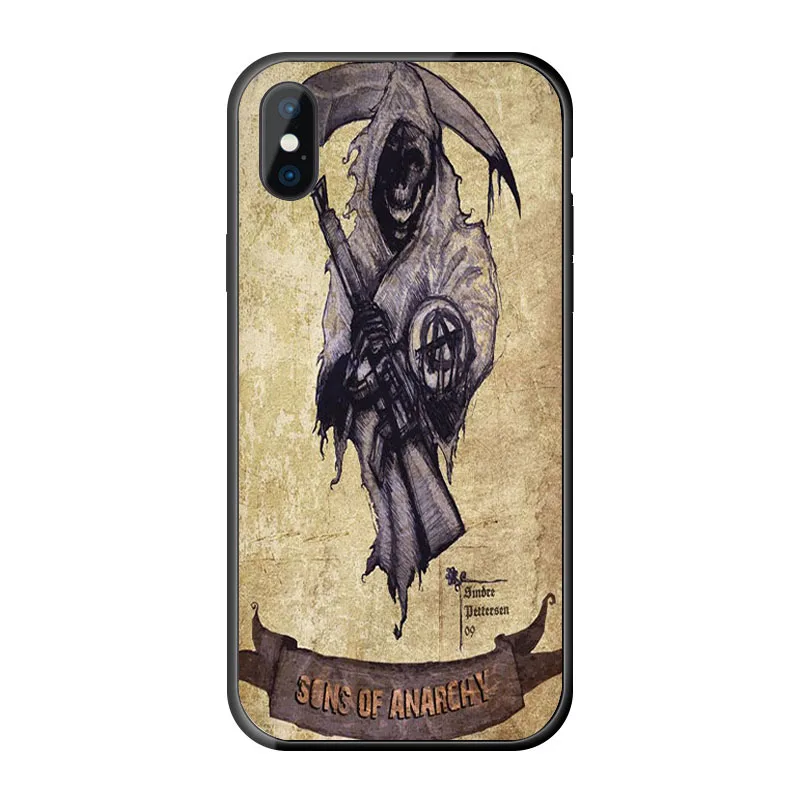 Модный чехол Sons of анархий для Apple iPhone 11 Pro X XS Max XR 4 4S 5 5C 5S SE SE2 6 6S 7 8 Plus мягкие чехлы