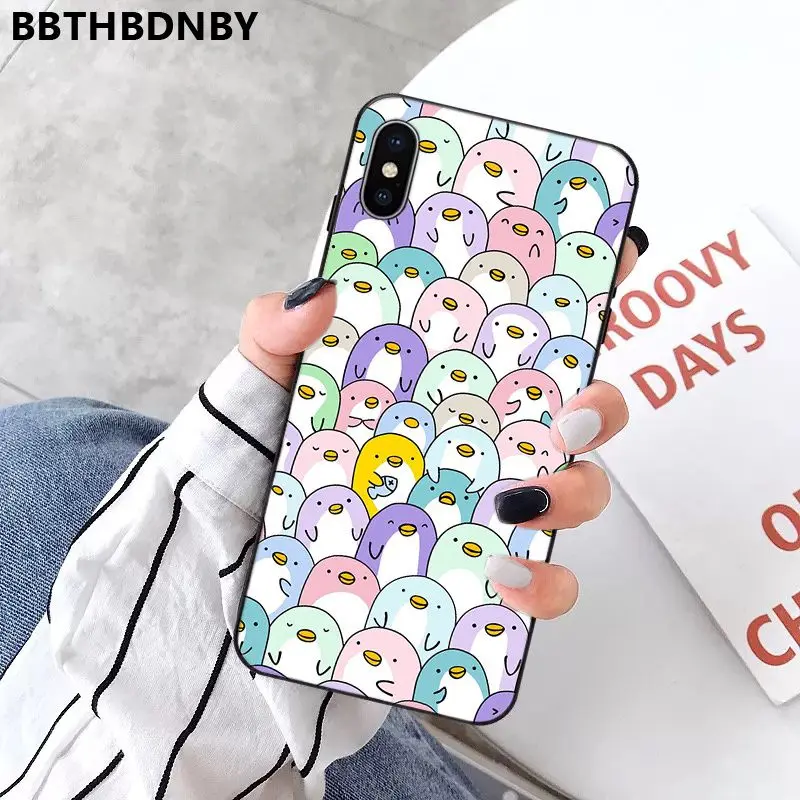 Чехол для телефона Пингвин мультфильм DIY печать рисунок чехол крышка оболочка