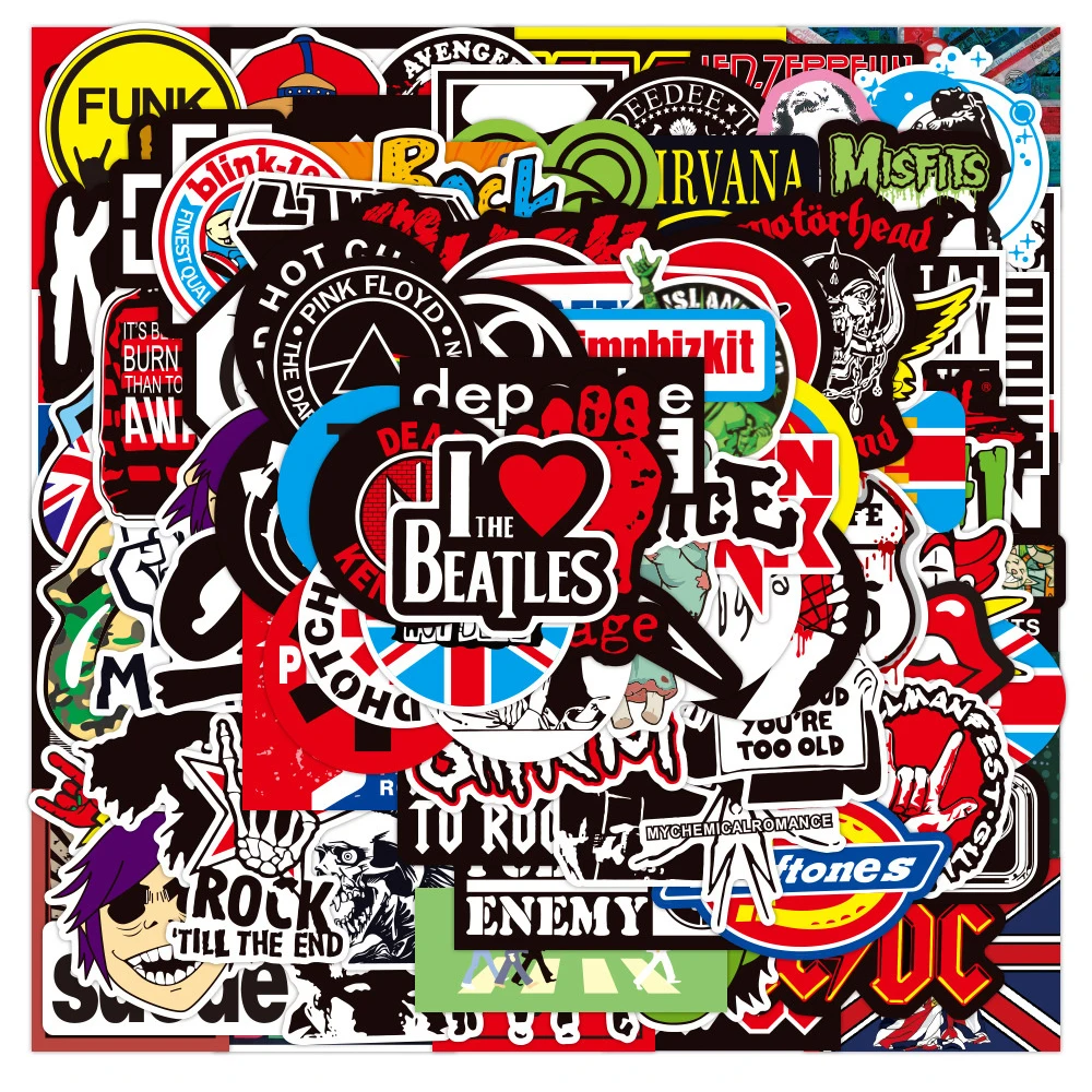 

10/30/50 шт., водонепроницаемые съемные наклейки для ноутбука и скутера