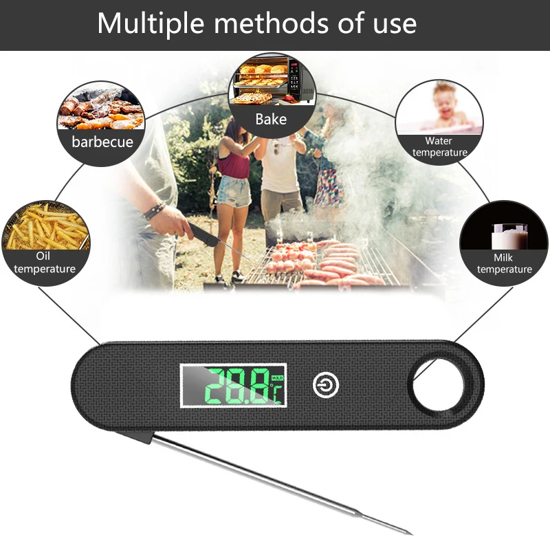 Кухонный Термометр для приготовления пищи мгновенного чтения с длинным зондом