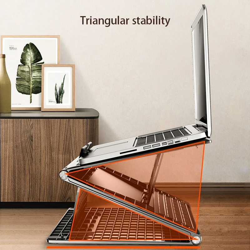 

Laptop Stand Foldable Notebook Stand for Laptop Holder Computer Cooling Bracket with Phone Holder