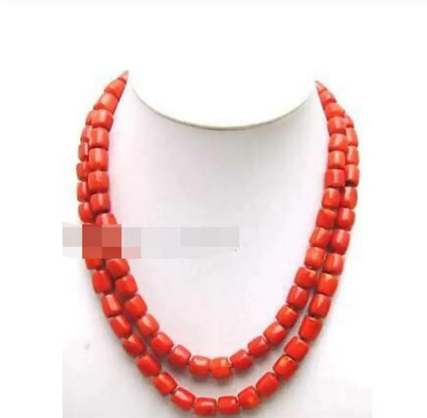 Бесплатная доставка AAA Натуральный 11 мм толстый кусочек оранжевого коралла