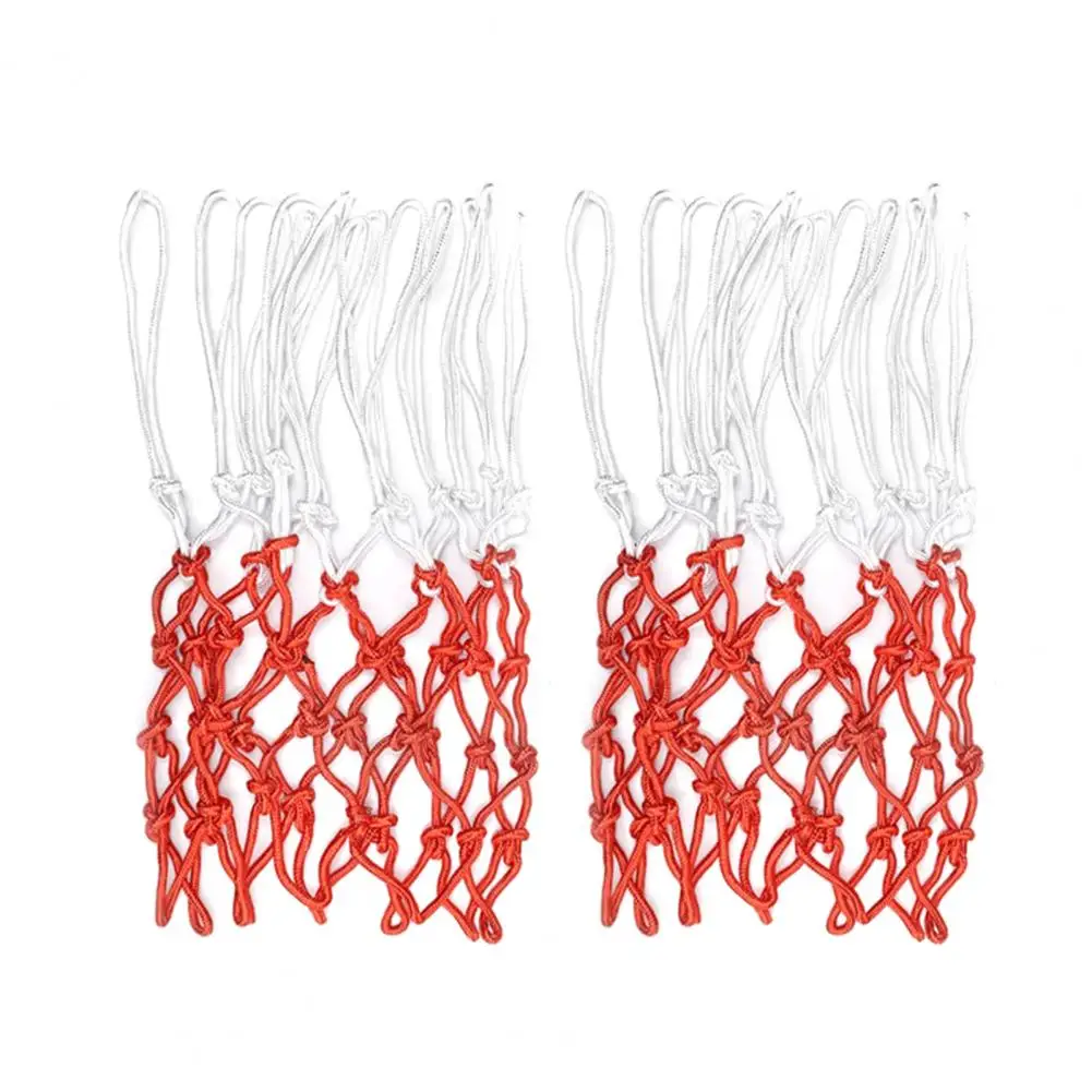 

2Pcs Professional Basketball Goal Net Durable Standard 13 Buckles Bold Basketball Net Wear-resistant Nylon Basketball Hoop Mesh