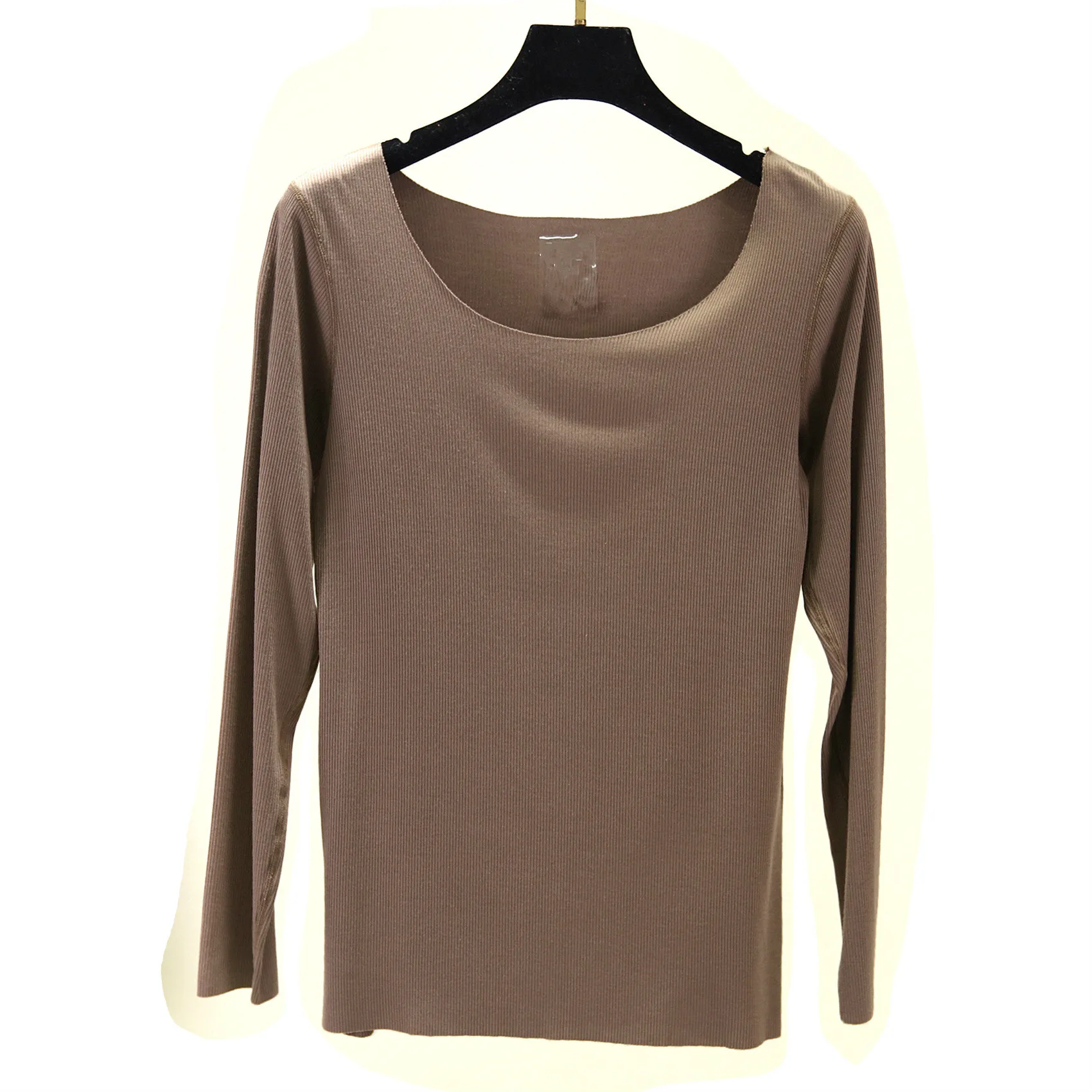 

Spring Women Casual Grey T-shirt O-neck Girls Shirts Slim Cotton Female Seamless Tshirt Womens Long Sleeve Tops Tees Plus Size