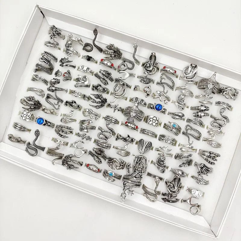 кольцо змея винтаж подарок кольца набор 2021 тренд готика 15 шт. / Пакет смешанные