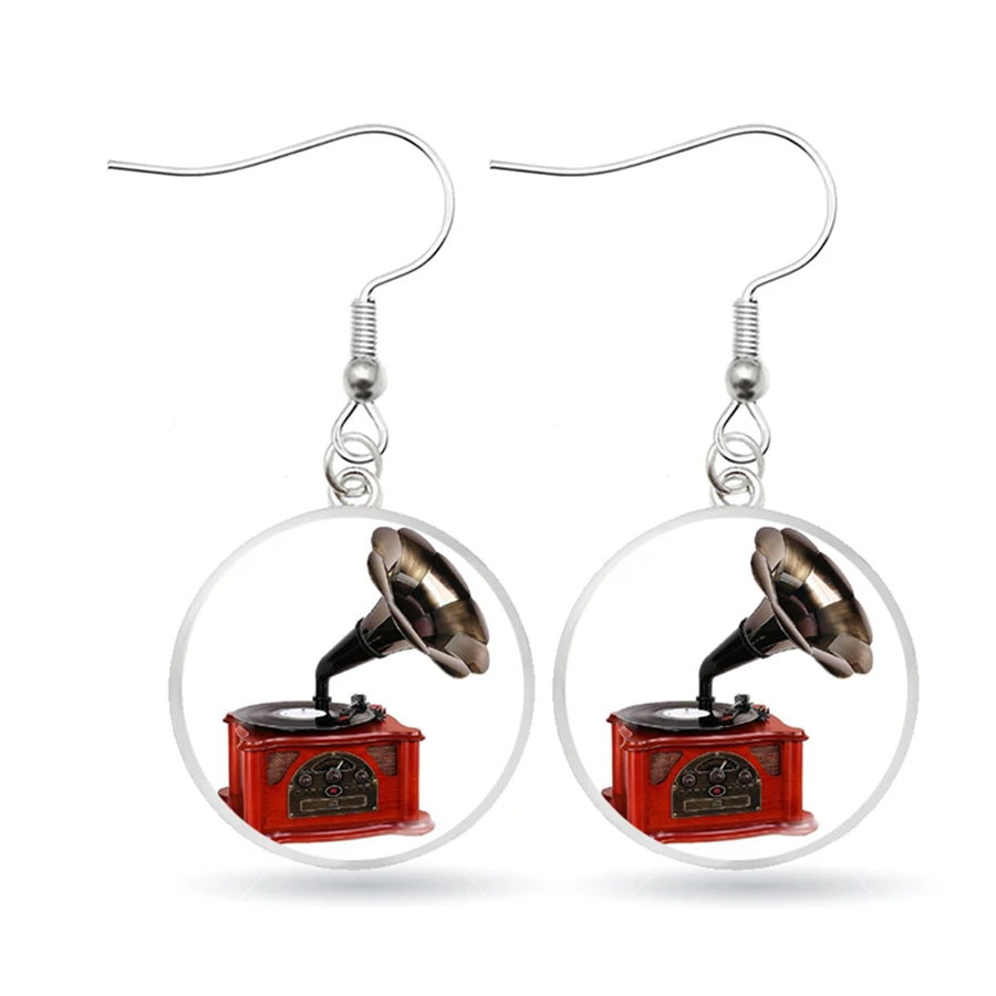 Винтажные висячие серьги в стиле Харадзюку из виниловой пластинки ювелирные