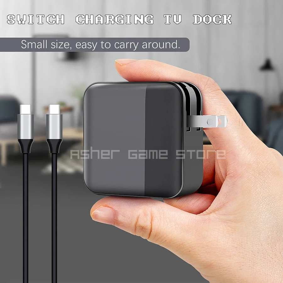 NS AC Adapter Charger TV Convert Dock 4K HD Output USB 3.0 Fast Charging for Nintendoswitch Nintendo Switch Console Accessories |