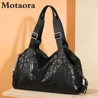 motaora womens shoulder bag stone pattern handbag for women large capacity leather bag female 2022 new fashion crossbody bags