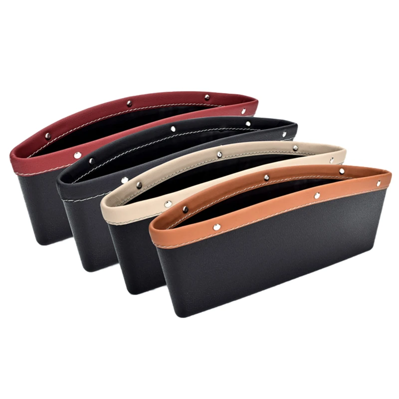 

Universal PU Leather Car Organizer Car Seat Storage Slot Slot Multifunctional Driver Seat Pouch Cup Holder Car Accessories