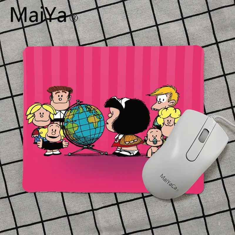 No Lock Edge18x22cm Maiya Высокое качество Мультфильм мафальда коврик для мыши геймерская игра коврики Лидер продаж подставка под руку мышь - Цвет: No Lock Edge18x22cm