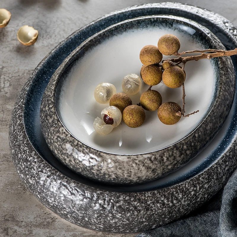 Японская креативная керамическая посуда для морепродуктов тарелка сашими блюдо