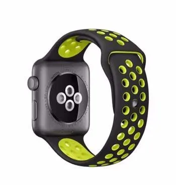 Спортивный силиконовый браслет для Apple Watch 38 мм 40 мягкий резиновый ремешок 42 44 iwatch