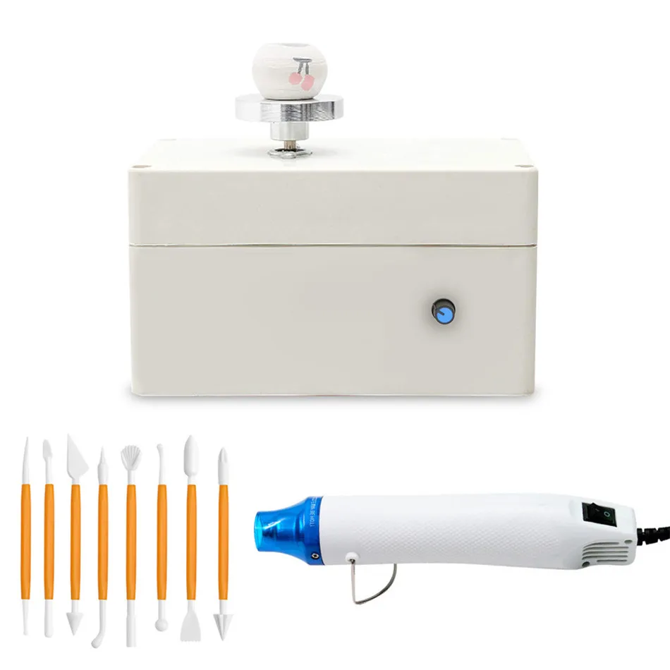 

2000RPM Mini Pottery Wheel Machine With Hot Air Gun And Tool, Electric Ceramics Machine DIY Clay Tool with Tray for Adults Kids
