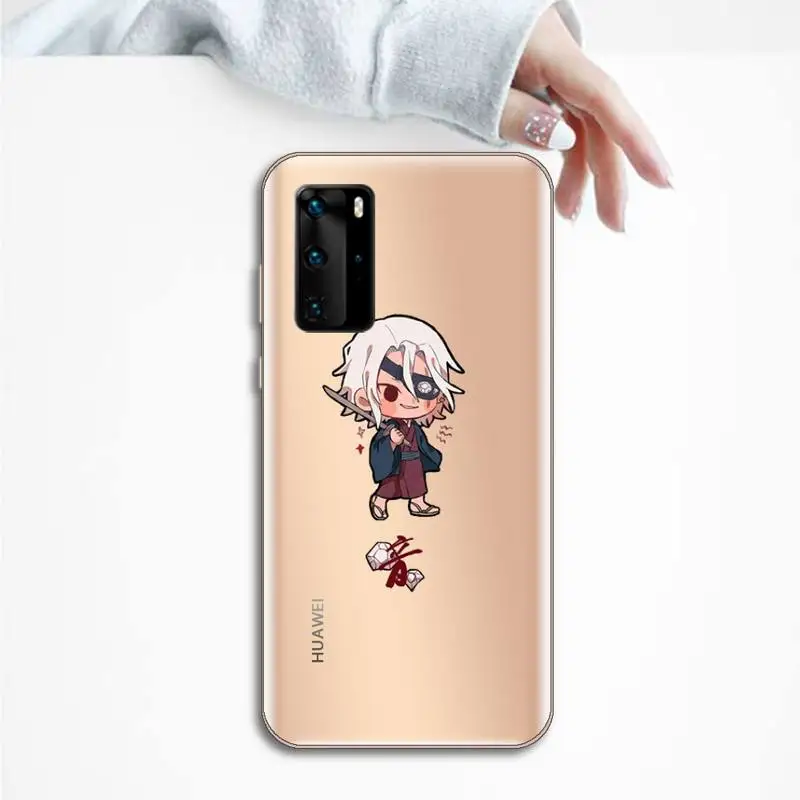 

ghost Demon Slayer Phone Case Transparent for Huawei P20 P30 P40 lite pro P smart 2019 honor 8x 10i