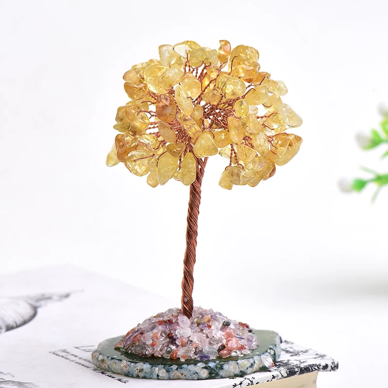 Природное Хрустальное дерево кварц минеральный кристалл ювелирные изделия