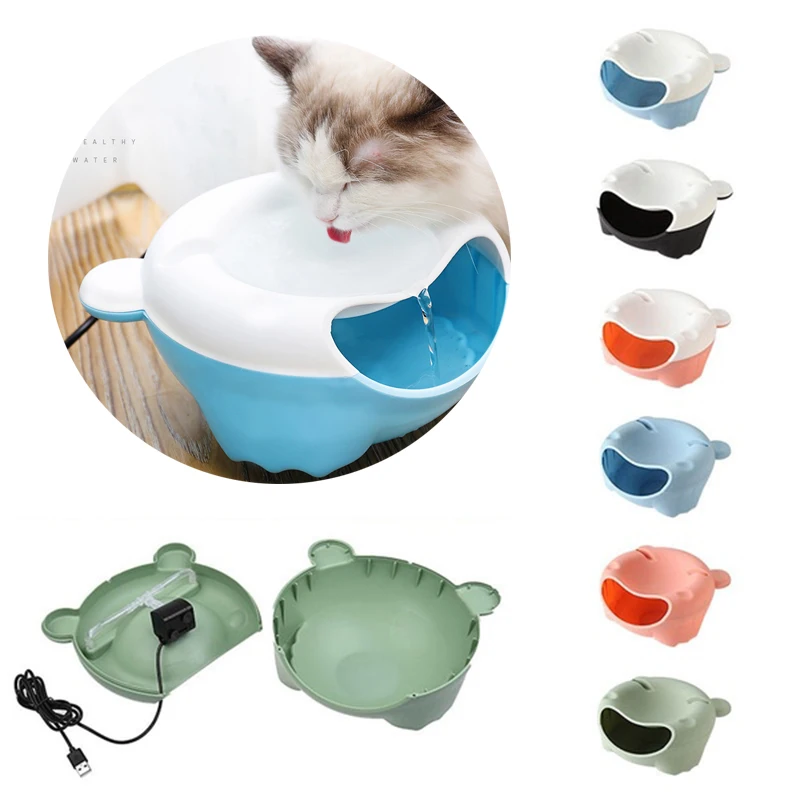 

Pets Water Fountain USB Electric Water Dispenser Drinking Bowls Automatic Luminous For Cats Fountain Dogs For Cat Pet Supplies