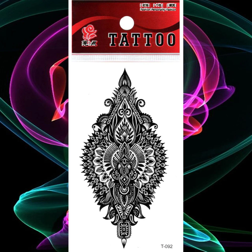 Водостойкая Татуировка большая Мандала тотем временные татуировки наклейки