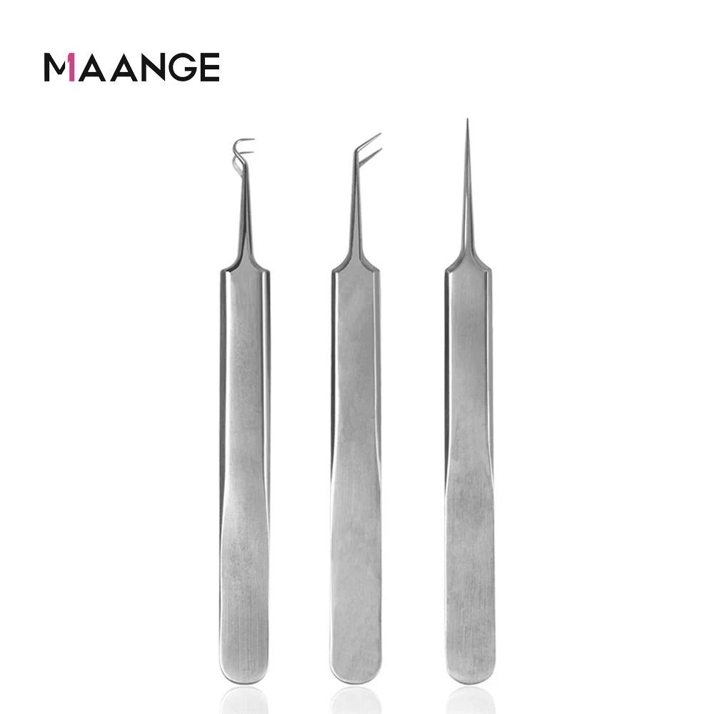 Профессиональный пинцет MAANGE 1 шт. для дизайна ногтей/ухода за лицом/наращивания