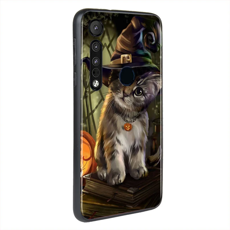 

Halloween Cute Cat For Motorola Edge G Stylus 5G G8 G9 Play Power Lite One Huper Marco Fusion Plus Phone Case