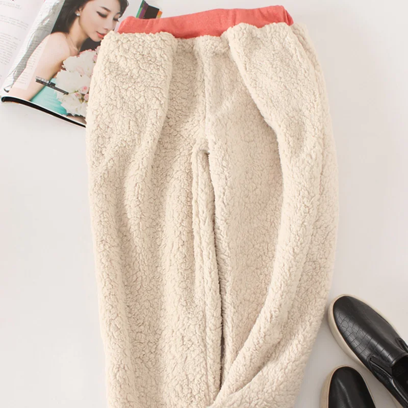 Новинка 2019 высококачественные женские зимние брюки мешковатые плотные теплые