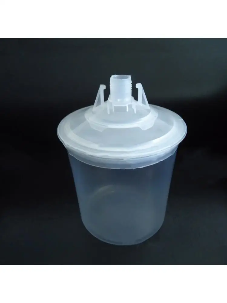 

600ML Transparent Plastic Paint Mixing Cups Inner Cup with Lids for Spray-Gun