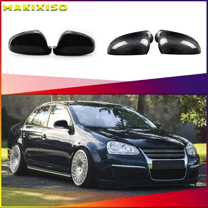 

2 pieces For VW Golf MK5 GTI Jetta 5 Passat B6 B5.5 Side Wing Mirror Covers Caps For VW Sharan Golf 5 6Plus Variant EOS 2007