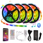 Bluetooth RGB светодиодный светильник + пульт дистанционного управления SMD5050 30 светодиодовм гибкая лента DC12V Водонепроницаемая музыка управление RGB лента диод 5 м-50 м