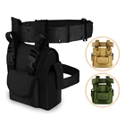 Мужская парусиновая поясная сумка с ремнем, Тактическая Военная панельная Сумочка для ног, для активного отдыха, походов, велоспорта, охоты
