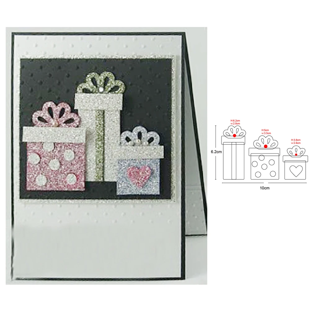 

metal cutting dies gift box chrsitmas 2020 new cut die mold Scrapbook paper craft knife mould blade punch stencils dies