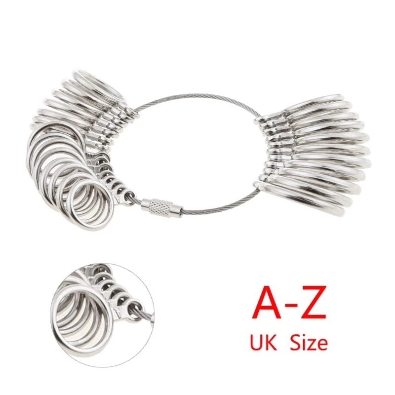 

EU/JP/KR/UK Useful Standard Jewelry Measuring Tool Rings Size Metal Finger Ring Sizer Measure Gauge