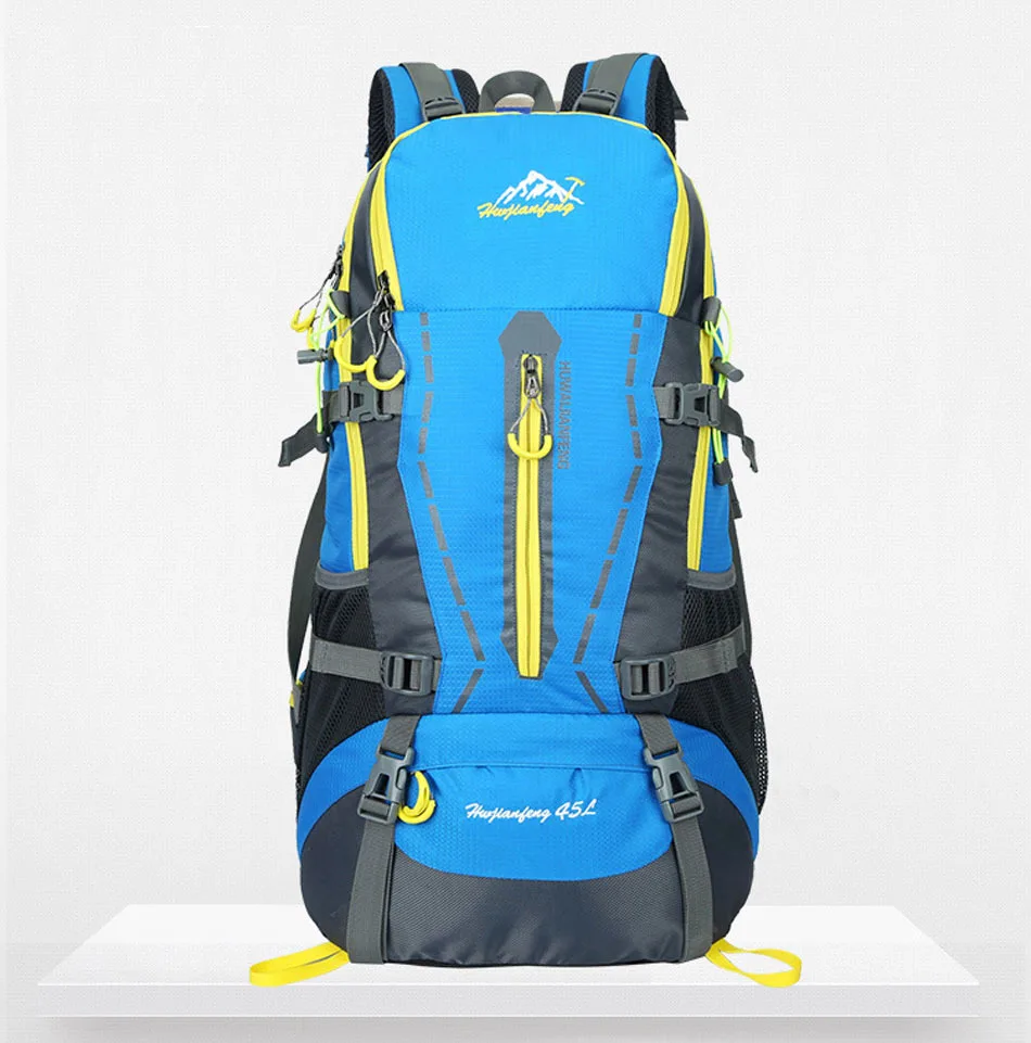 45L Men Women Climbing Travel Riding Sport Bag Water Resistant Rucksack Outdoor Camping Hiking Backpack Military Tactical Bags