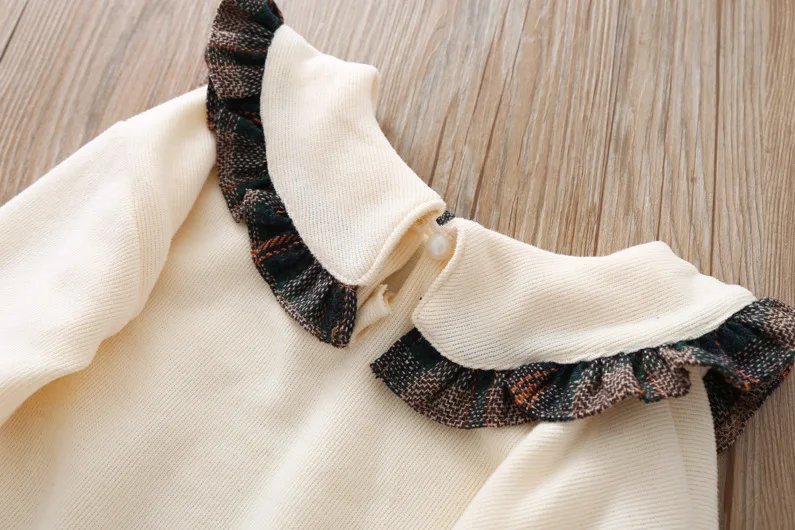 Комплект одежды для маленьких девочек костюм зимняя плиссированная короткая