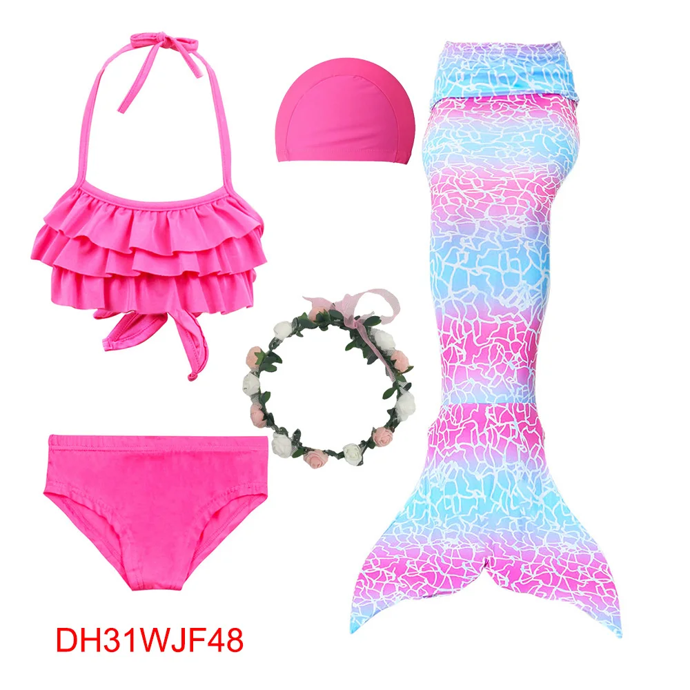 Детский купальный костюм для девочек Русалочки с хвостом карнавальный косплея |