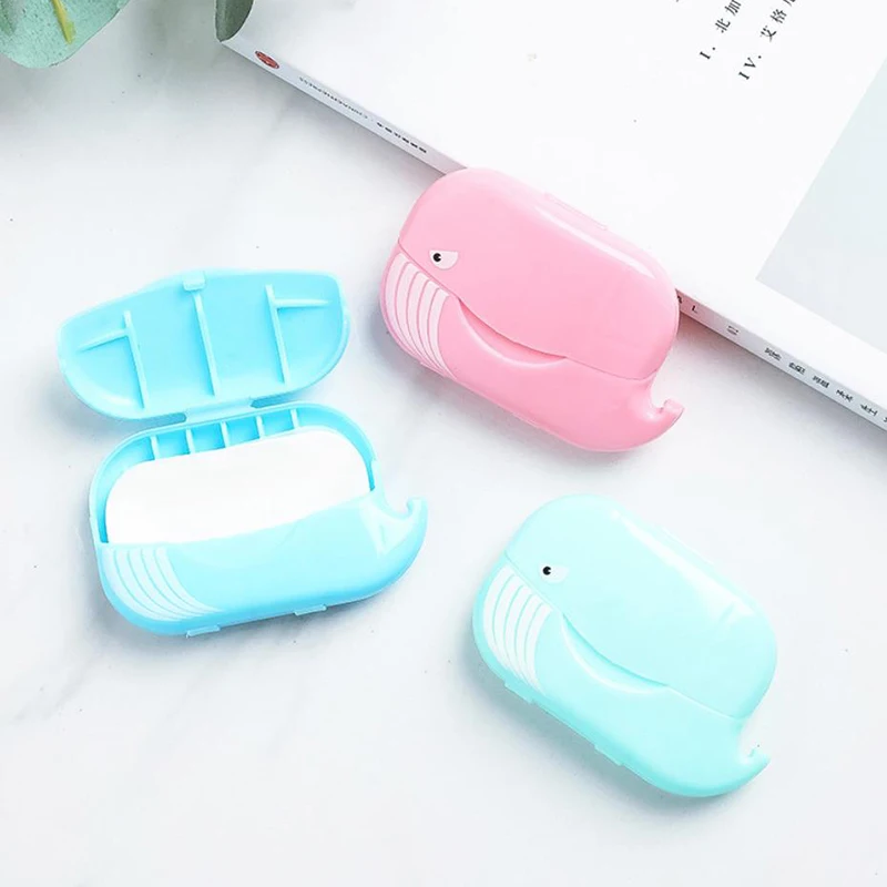 

50Pcs Disposable Mini Travel Soap Paper Washing Hand Bath Cleaning Portable Boxed Foaming Soap Paper Scented Shower Accessories