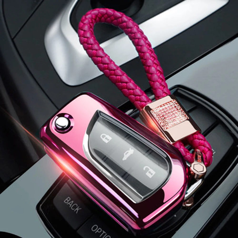 TPU полный защитный чехол для ключей для Toyota Rav4 Prius Camry Corolla Avensis Verso Yaris Aygo Scion TC IM-16