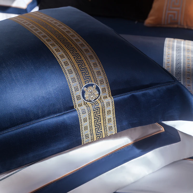 600TC Роскошные жаккардовые постельного белья king size 4/5 шт. Египетский хлопок сатин