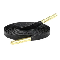 7mm top shoe accessories black solid color flat shoelaces business boots canvas shoes for office people strong cordon