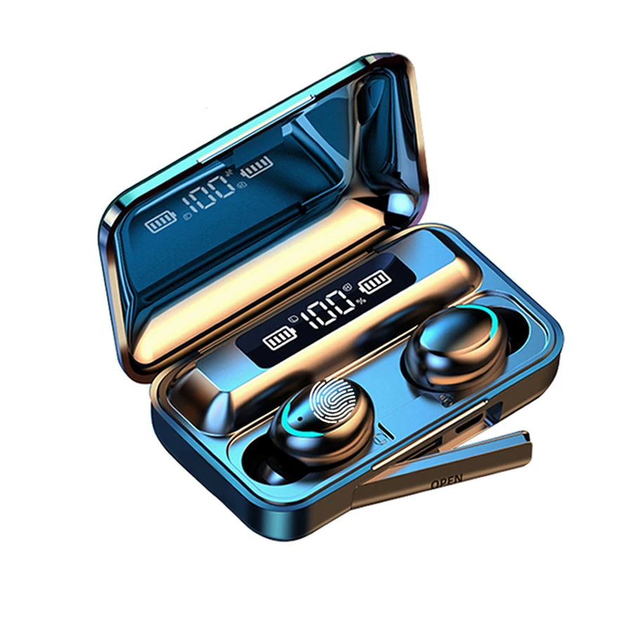 

F9-5c Tws 5.0 беспроводные Bluetooth-наушники; Наушники Hifi; Стереонаушники; 2000 мАч; Светодиодный дисплей; Внешний аккумулятор; Беспроводные игровые на...