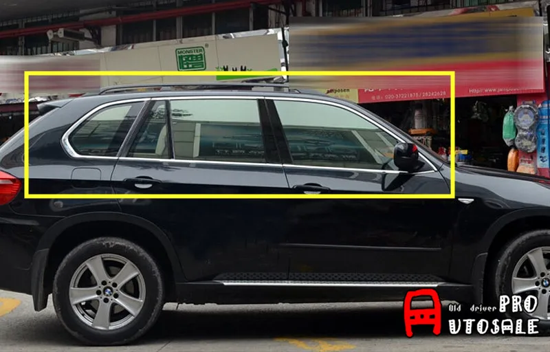 

For BMW X5 E70 2008 2009 2010 2011 2012 2013 Stainless Exterior Window Sill Lid Trim Trims Accessaories 10pcs