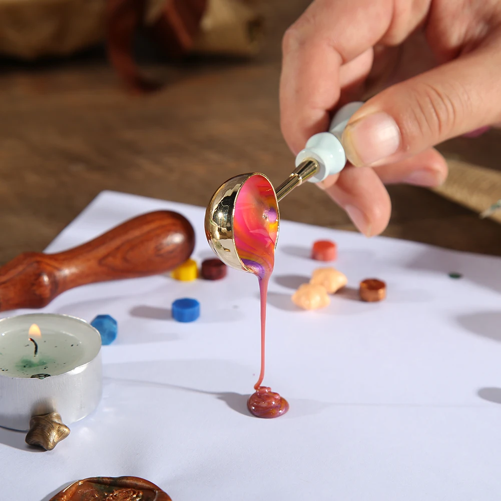 1 шт. ложка для воска Винтаж воск запечатывания плавления уплотнения гранулы