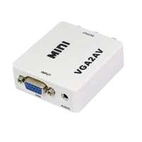 1080p mini vga to av rca audio converter with 3 5mm audio vga2av cvbs video adapter for computer pc to hd tv convert ntsc pal