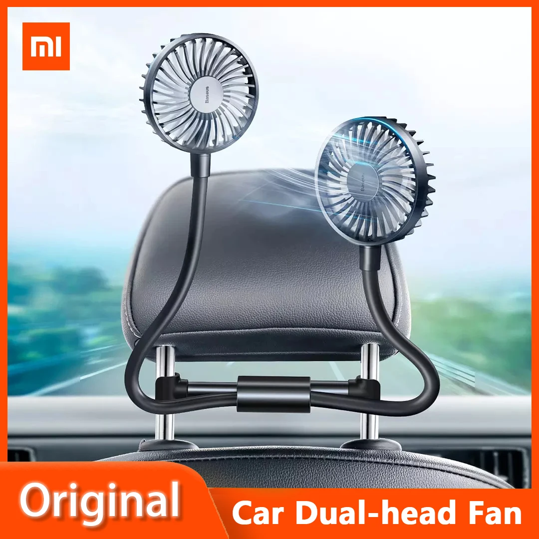 

Xiaomi Baseus Car Fan Mini 12V USB Air Cooler Fan 360° Rotation Double-headed Mute Cooling Fan For Car Front Back Seat