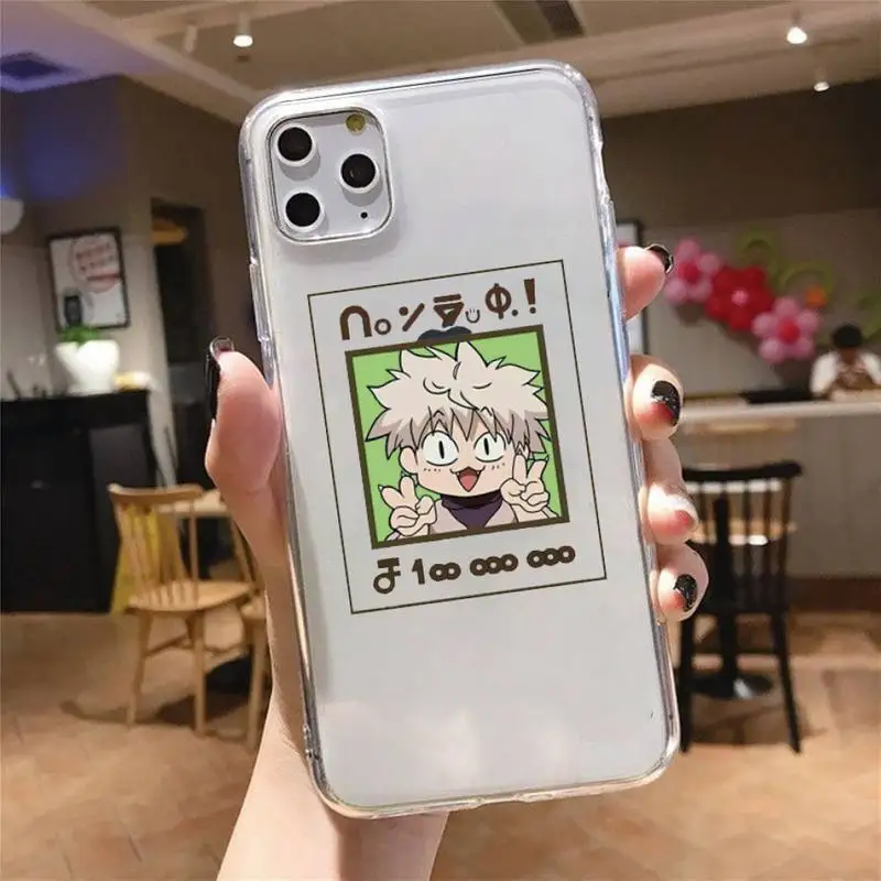 

hunter x hunter cute funny anime Phone Case Transparent soft For iphone 5 5s 5c se 6 6s 7 8 11 12 plus mini x xs xr pro max