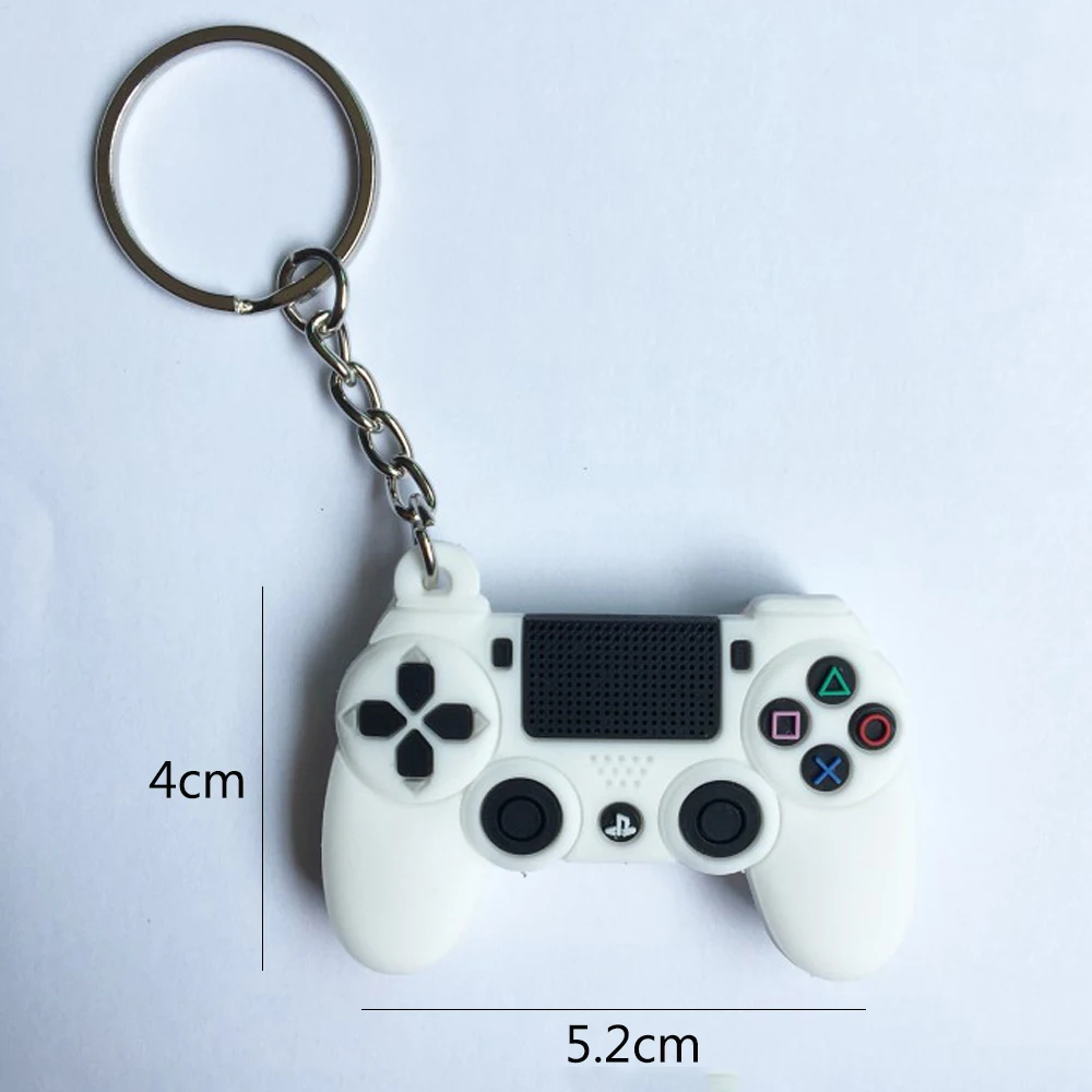 

PVC Soft Rubber Mini PS4 Game Console Handle Keychain Cute Backpack Pendant Wholesale Llaveros Para Hombre Mujer Key Ring Car