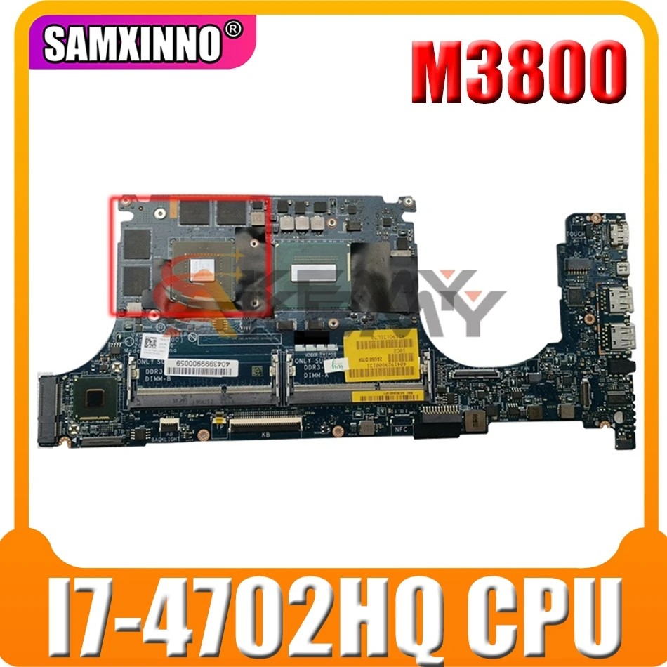 

Original laptop Motherboard For DELL Precision M3800 I7-4702HQ Mainboard VAUB0 LA-9941P CN-0530H3 0530H3