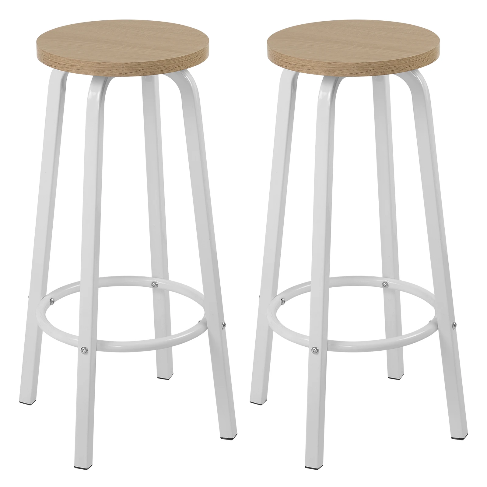 

2PCS MDF Seat Metal Legs Bar Chair Breakfast Kitchen Barstools Counter Bar Stools Set High Stools Nordic Pub Accessories Leisure