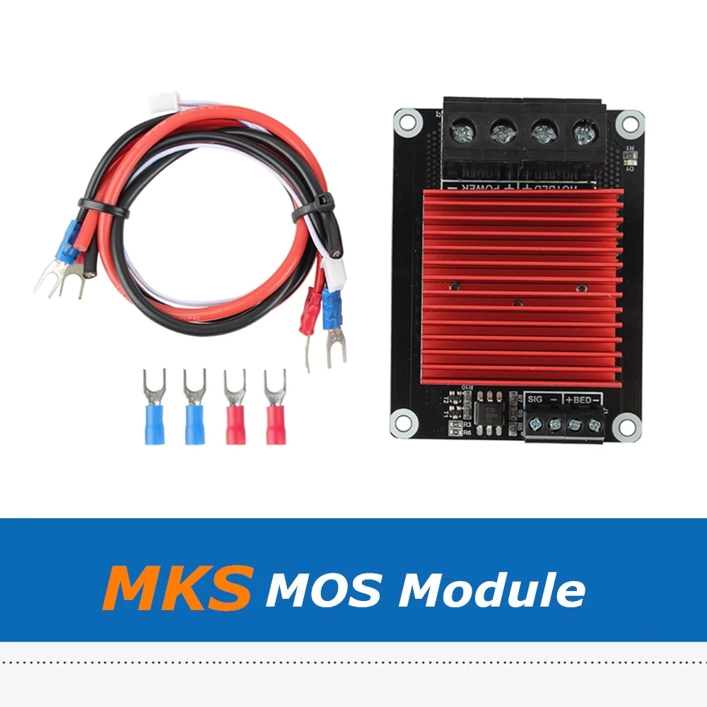1 шт. 30A большой ток экструдера Hotbed MKS MOSFET МОП модуль + кабель питания для 3D принтера